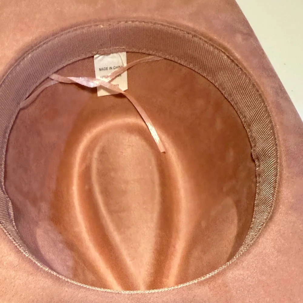 Cowboy Hat Faux Suede Pink Cowgirl Falls Creek OSFM - Picture 4 of 5